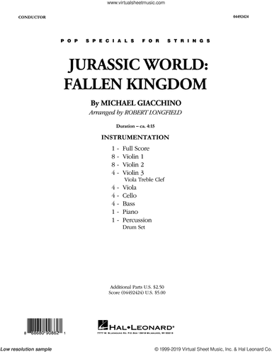 Jurassic World: Fallen Kingdom (arr. Robert Longfield)