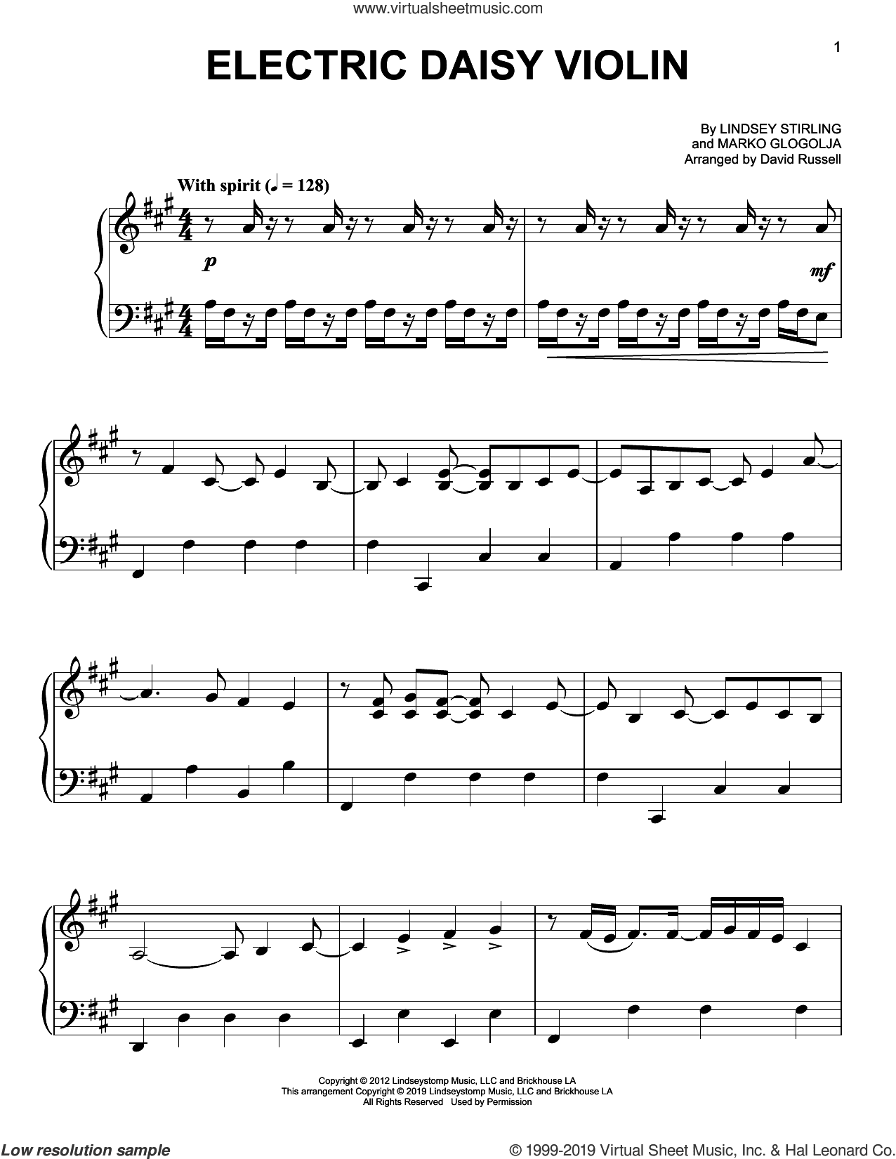 Electric Daisy Violin, (easy)