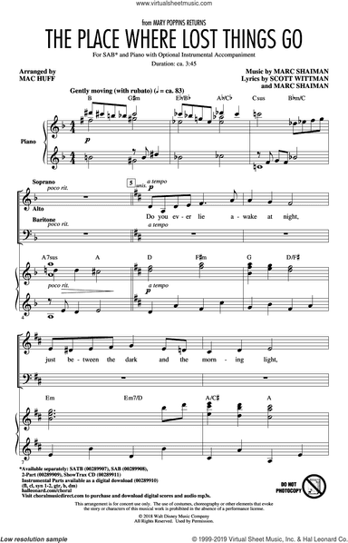 The Place Where Lost Things Go (from Mary Poppins Returns) (arr. Mac Huff)