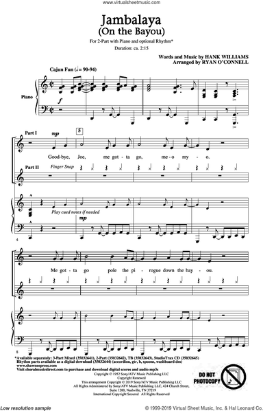 Jambalaya (On The Bayou) (arr. Ryan O'Connell)