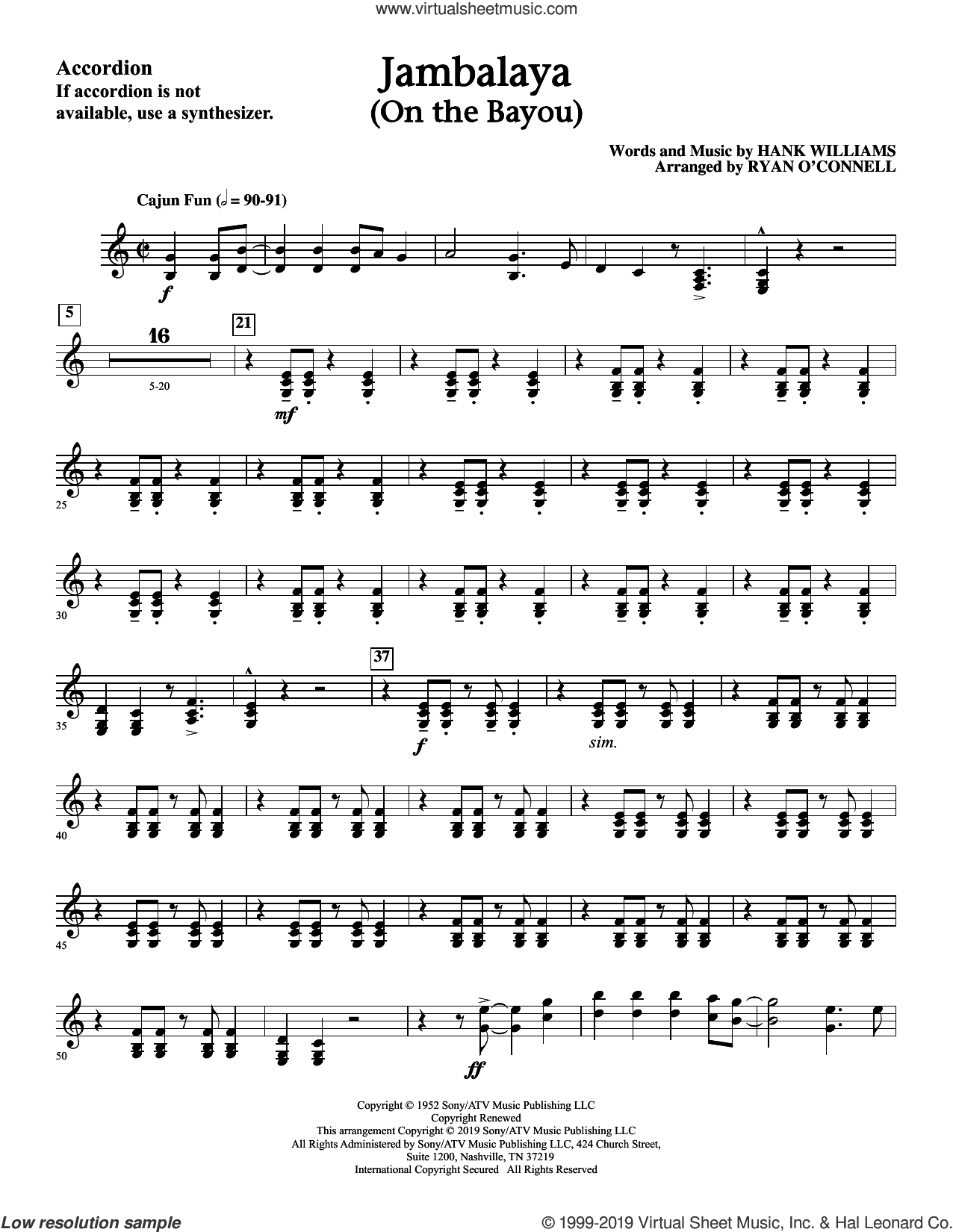 Jambalaya (On The Bayou) (arr. Ryan O'Connell)