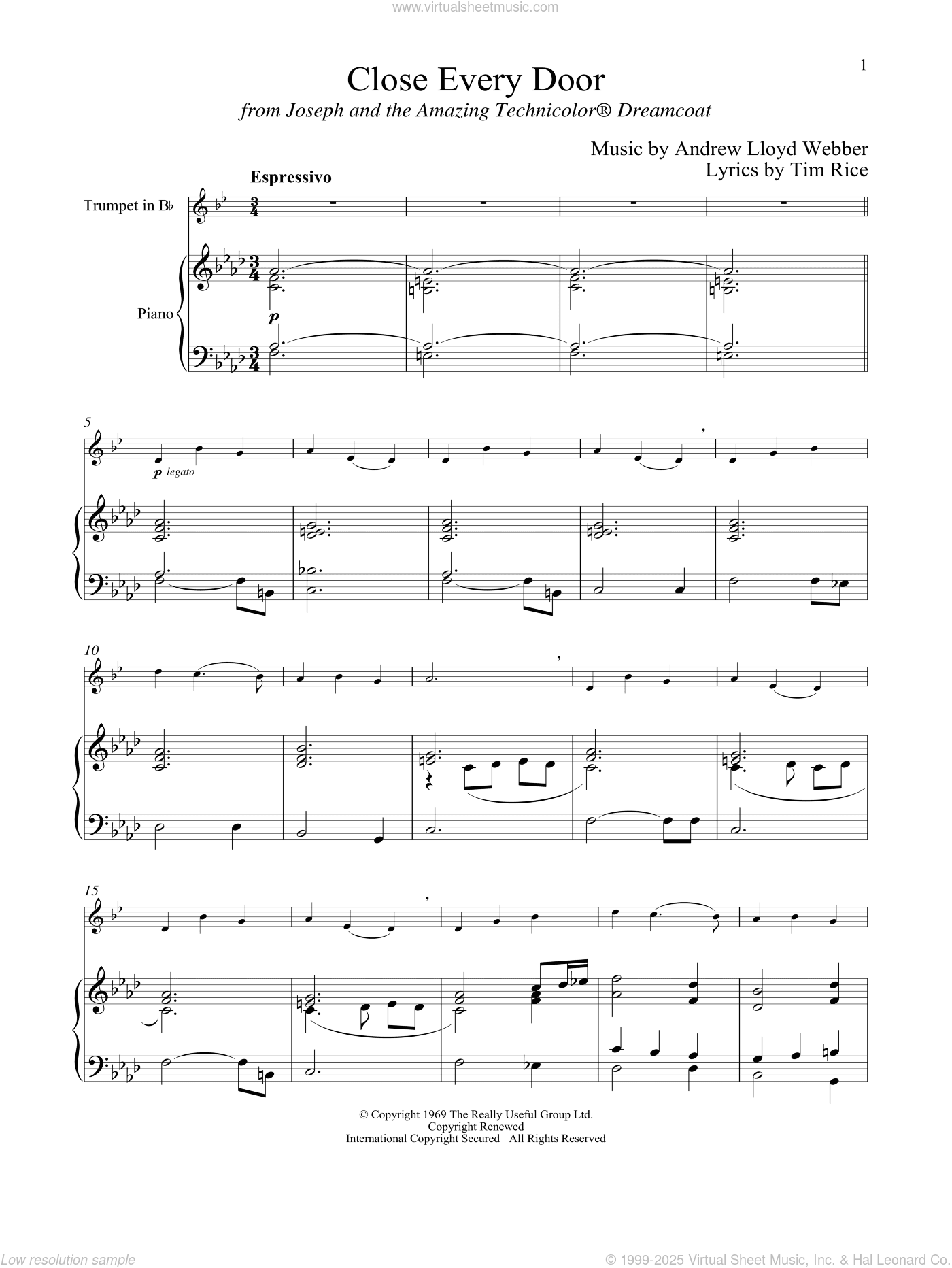 Close Every Door (from Joseph And The Amazing Technicolor Dreamcoat)