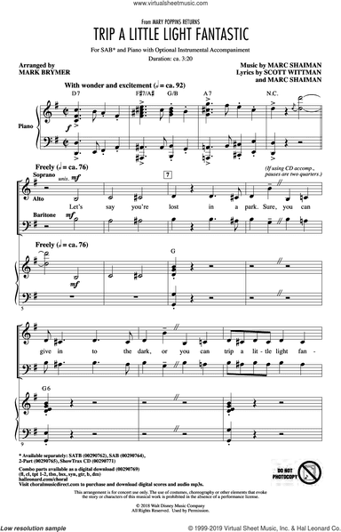 Trip A Little Light Fantastic (from Mary Poppins Returns) (arr. Mark Brymer)