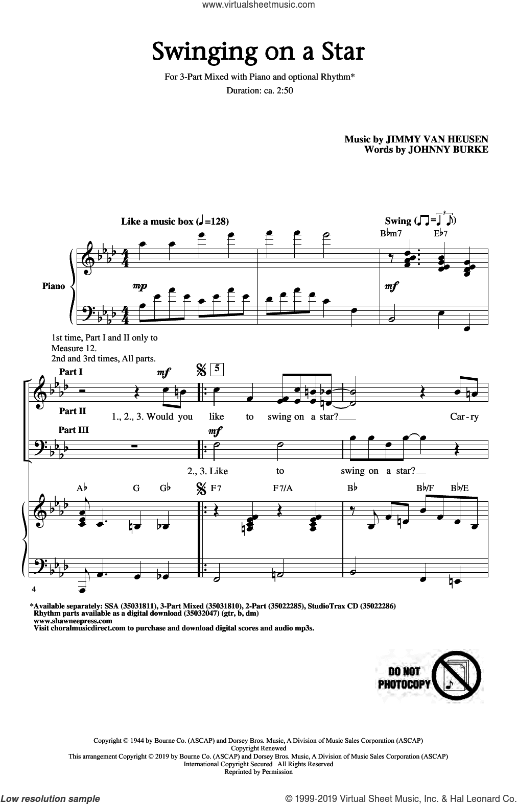 Swinging on a Star (arr. Greg Gilpin)