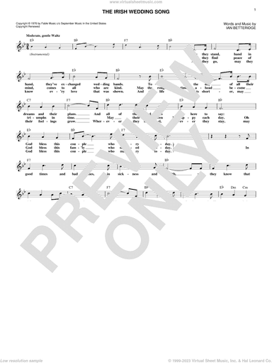 The Irish Wedding Song