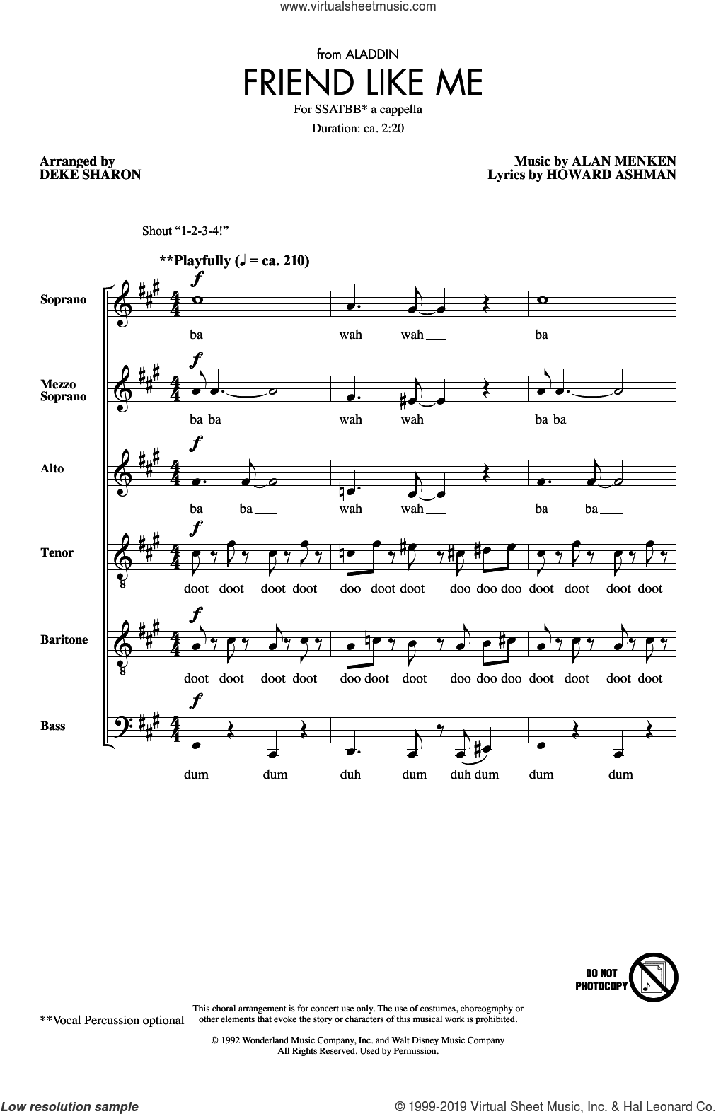 Friend Like Me (from Aladdin) (arr. Deke Sharon)