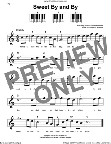 Sweet By And By, (beginner)