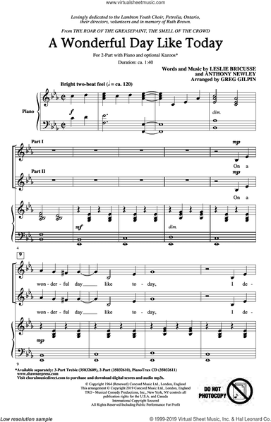 A Wonderful Day Like Today (arr. Greg Gilpin)
