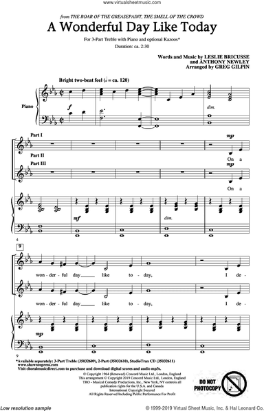 A Wonderful Day Like Today (arr. Greg Gilpin)