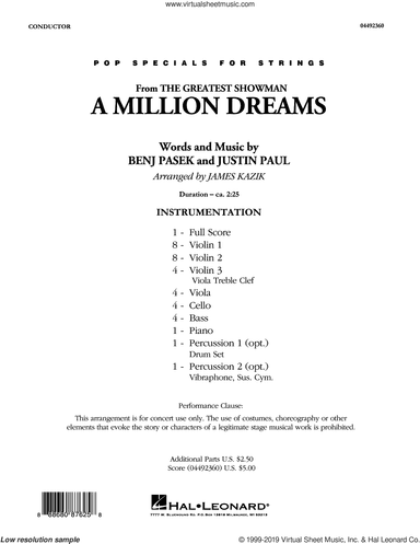 A Million Dreams (from The Greatest Showman) (arr. James Kazik)