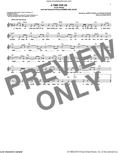 A Time For Us (Love Theme)