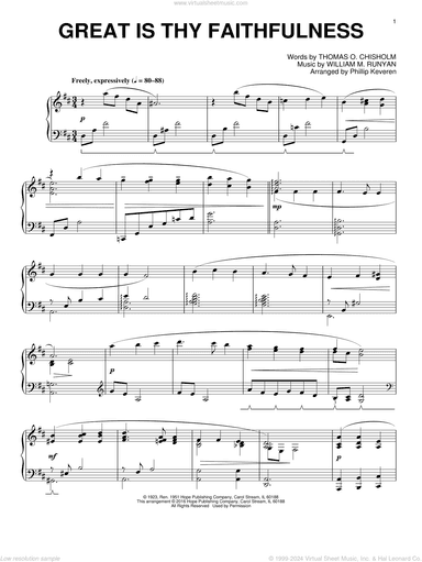 Great Is Thy Faithfulness (arr. Phillip Keveren)