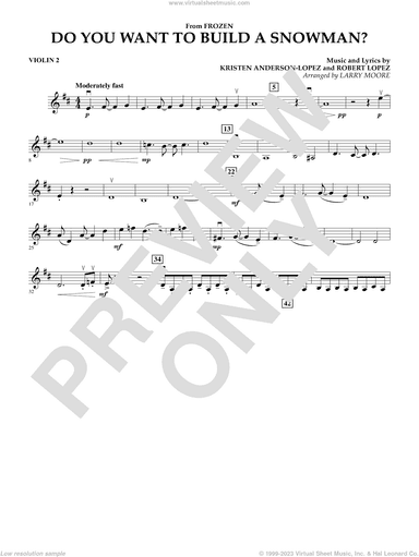 Do You Want To Build A Snowman (from Frozen) (arr. Larry Moore)