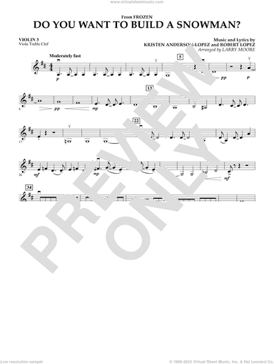 Do You Want To Build A Snowman (from Frozen) (arr. Larry Moore)