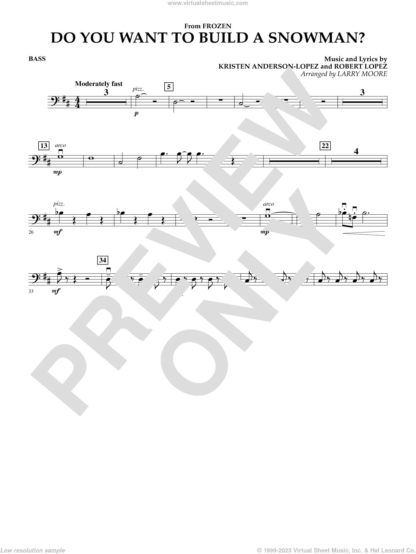 Do You Want To Build A Snowman (from Frozen) (arr. Larry Moore)