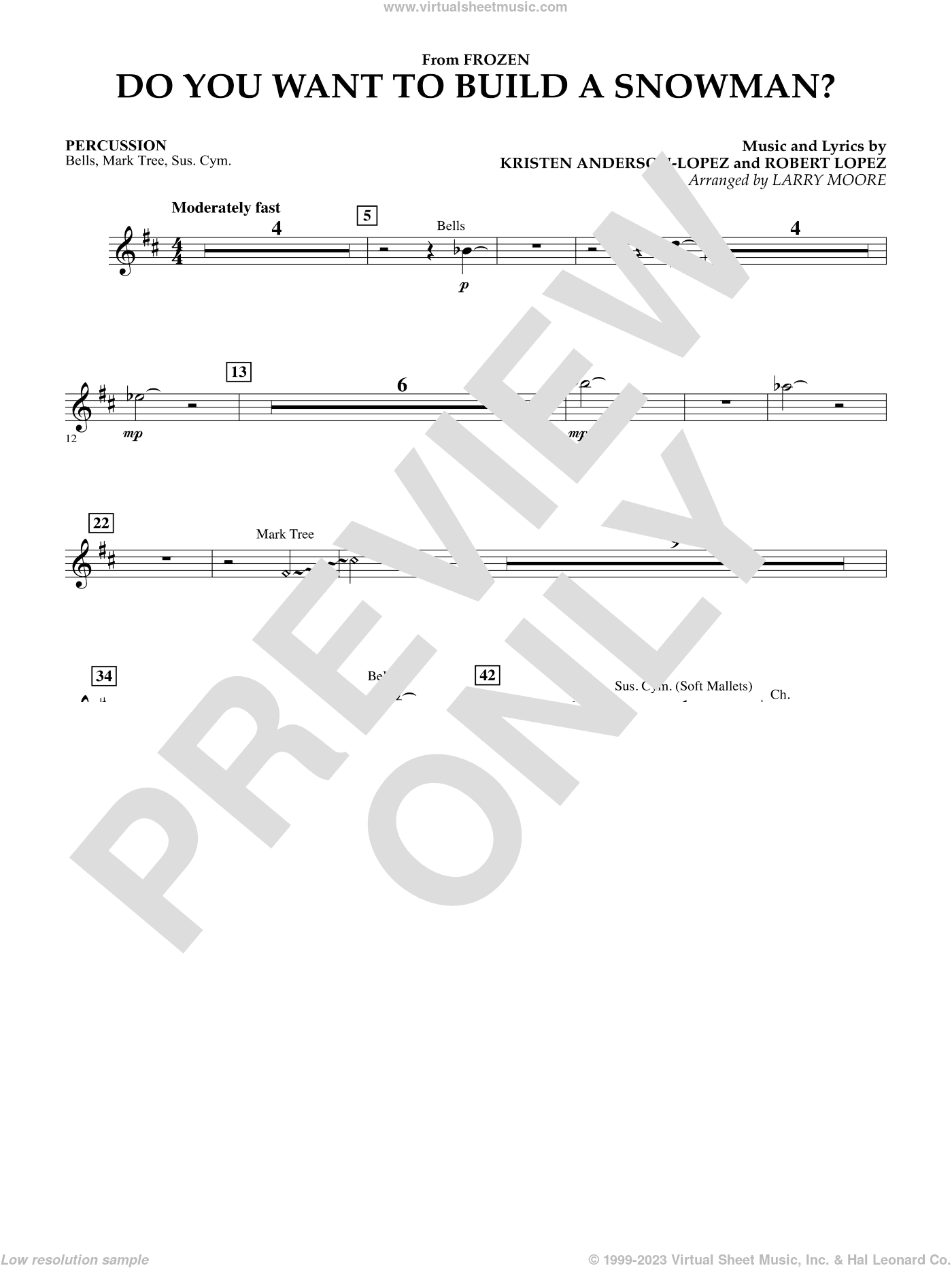 Do You Want To Build A Snowman (from Frozen) (arr. Larry Moore)