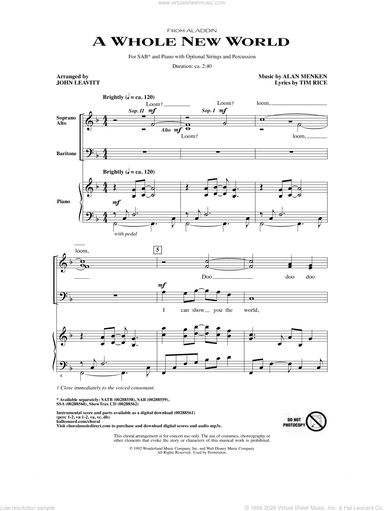 A Whole New World (from Aladdin) (arr. John Leavitt)