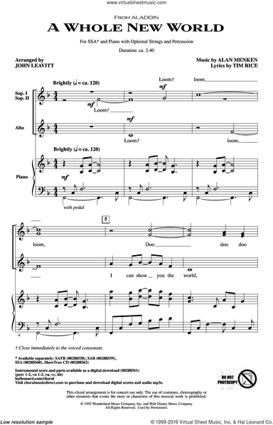 A Whole New World (from Aladdin) (arr. John Leavitt)