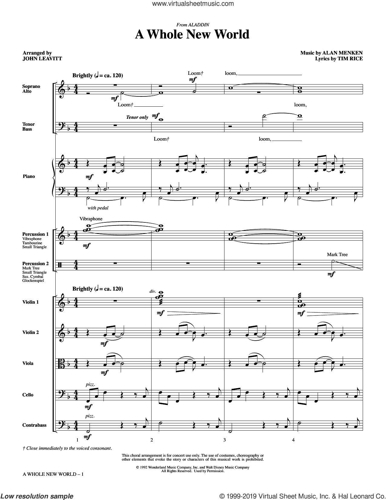 A Whole New World (from Aladdin) (arr. John Leavitt)