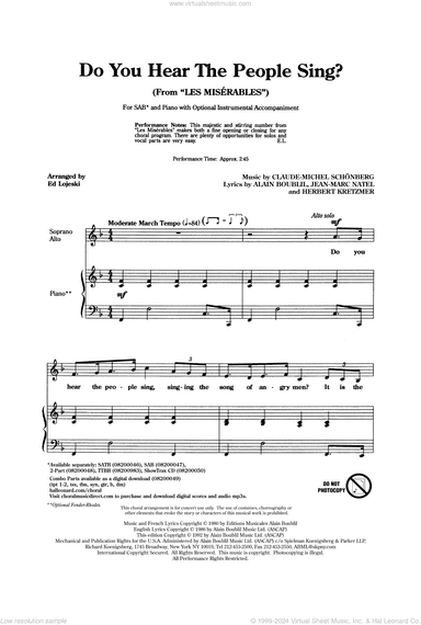 Do You Hear The People Sing? (from Les Miserables) (arr. Ed Lojeski)