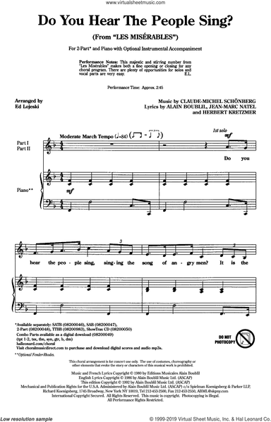Do You Hear The People Sing? (from Les Miserables) (arr. Ed Lojeski)