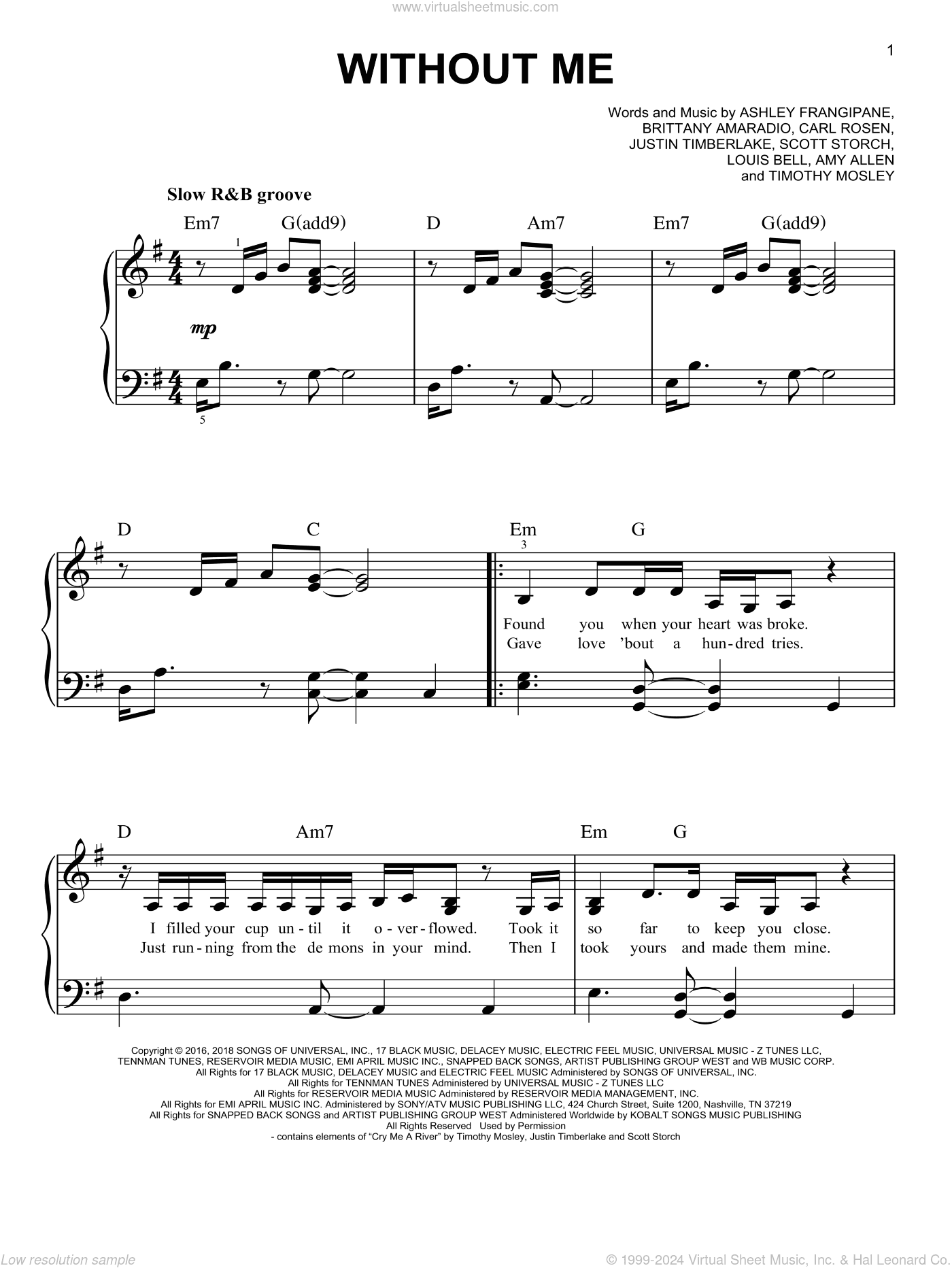 Without Me, (easy)