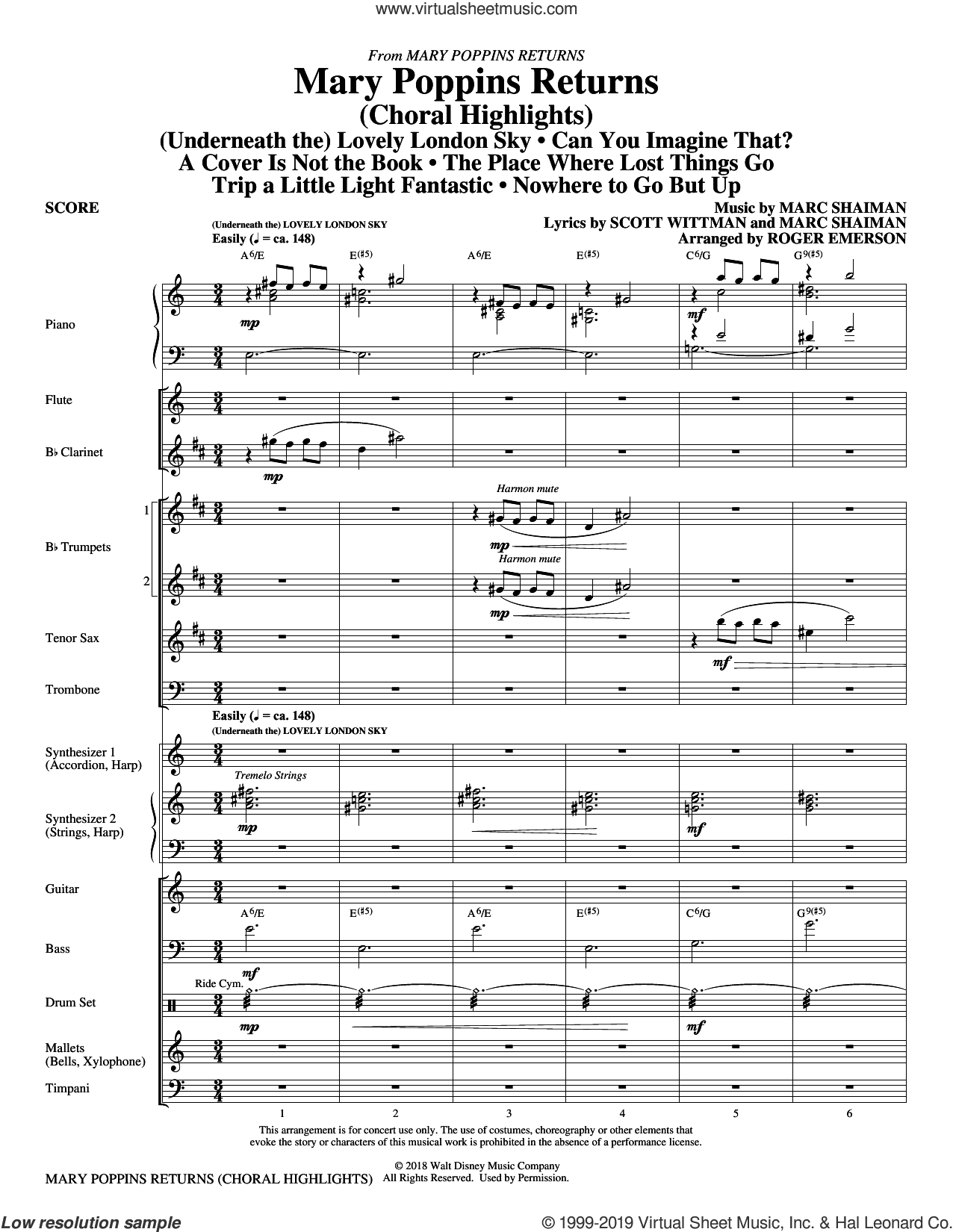 Mary Poppins Returns (Choral Highlights) (arr. Roger Emerson)