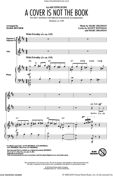 A Cover Is Not The Book (from Mary Poppins Returns) (arr. Mark Brymer)