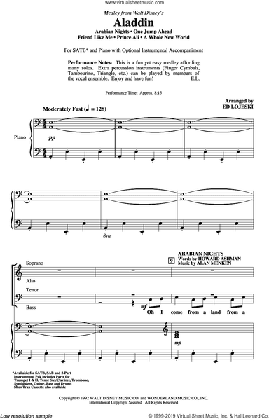 Aladdin (Medley) (from Disney's Aladdin) (arr. Ed Lojeski)