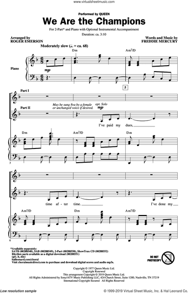 We Are The Champions (arr. Roger Emerson)