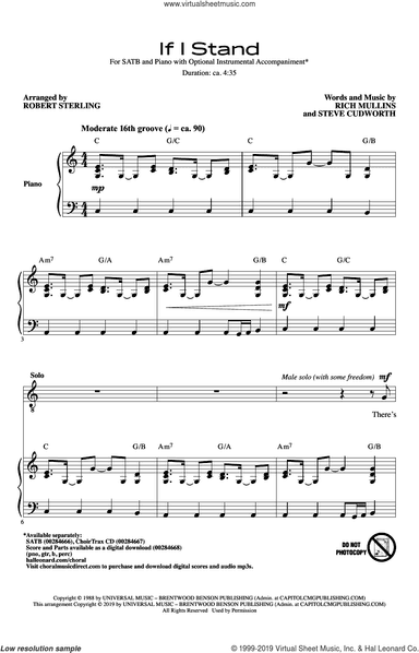 If I Stand (arr. Robert Sterling)