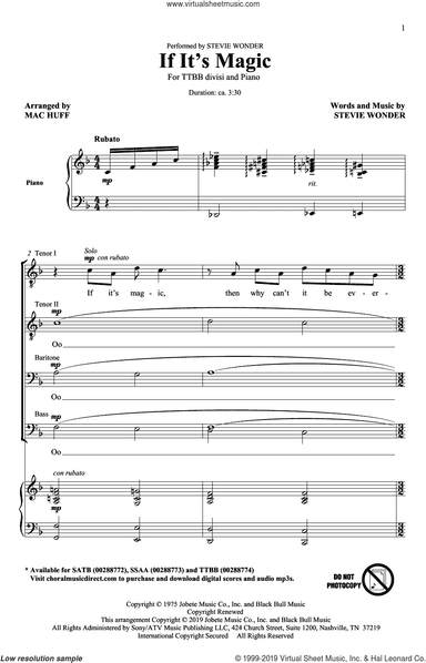 If It's Magic (arr. Mac Huff)