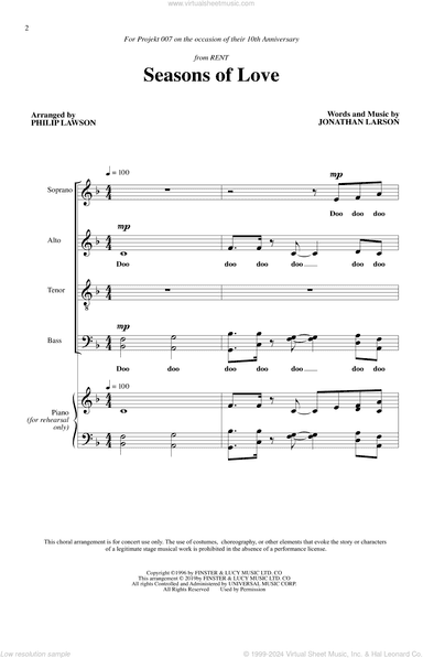 Seasons Of Love (from Rent) (arr. Philip Lawson)