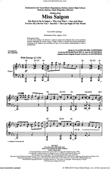 Miss Saigon (Medley) (arr. Ed Lojeski)