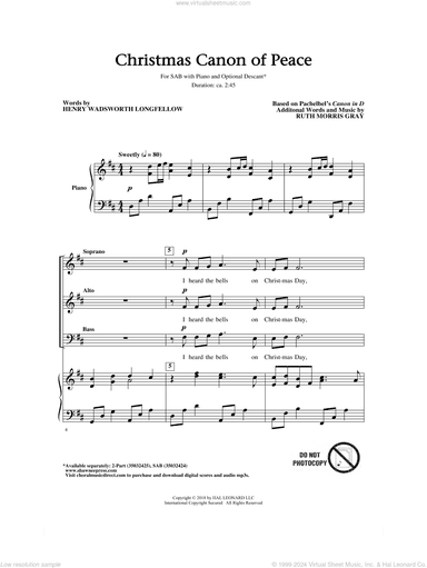 Christmas Canon Of Peace (arr. Ruth Morris Gray)
