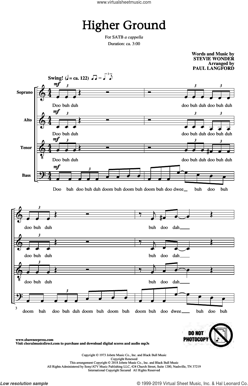 Higher Ground (arr. Paul Langford)