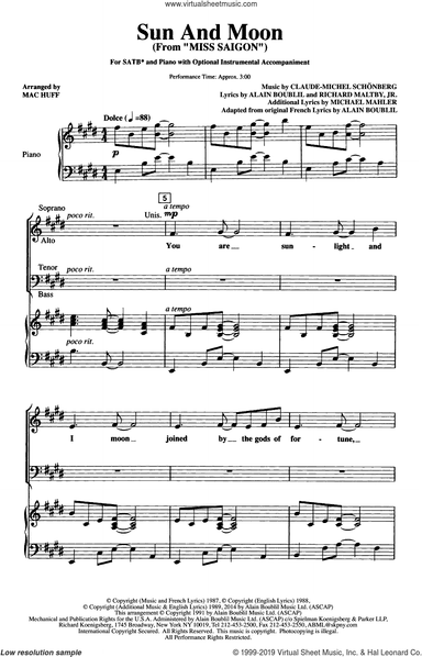 Sun And Moon (from Miss Saigon) (arr. Mac Huff)