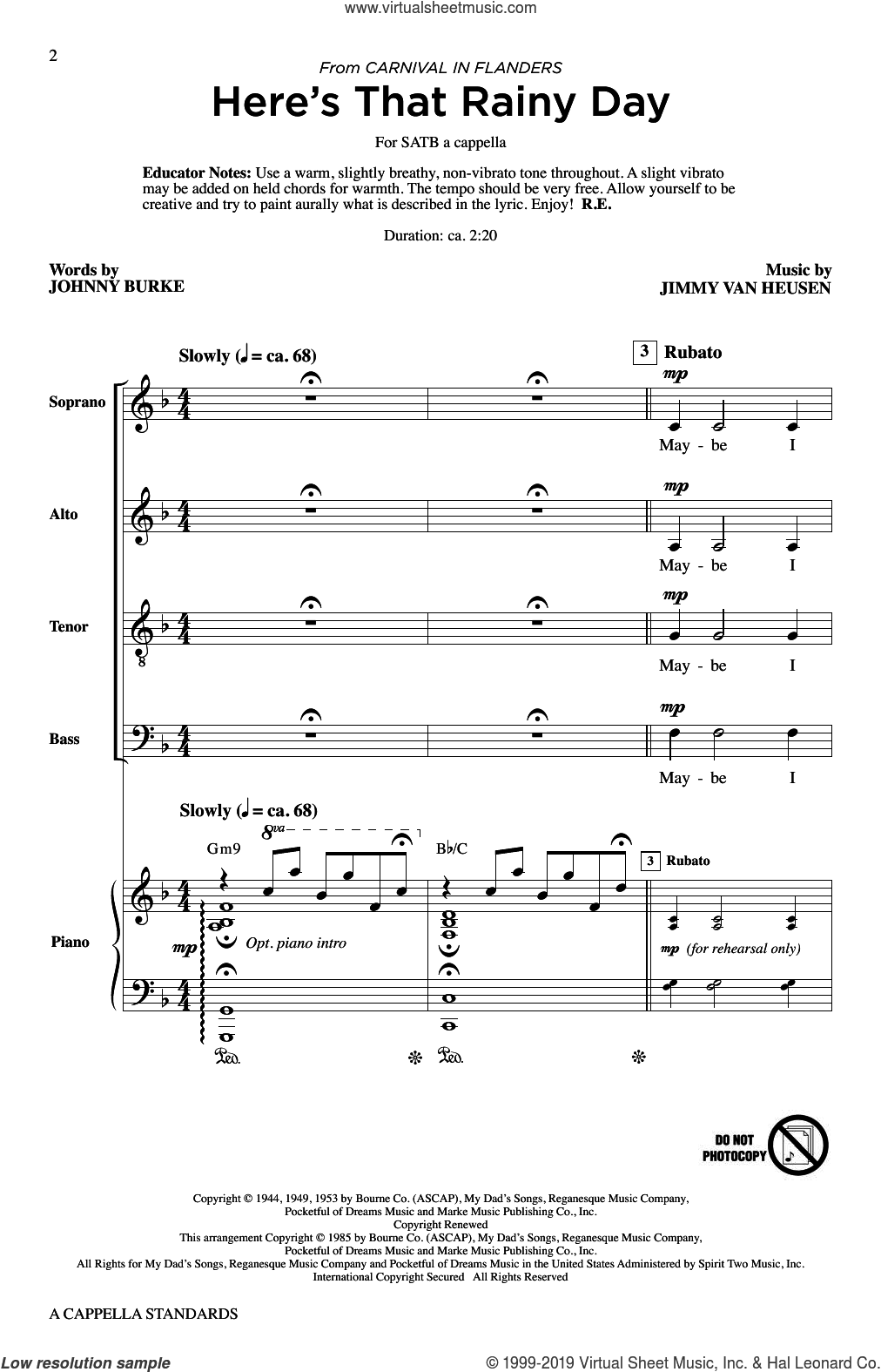A Cappella Standards