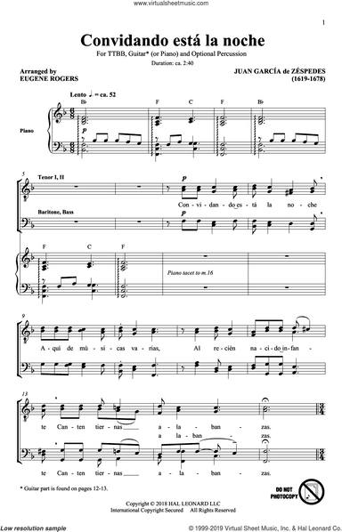 Convidando Esta La Noche (arr. Eugene Rogers)