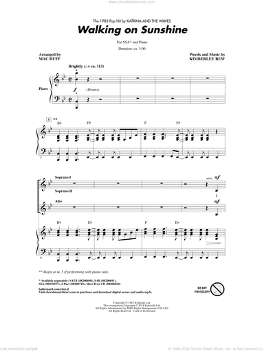 Walking On Sunshine (arr. Mac Huff)