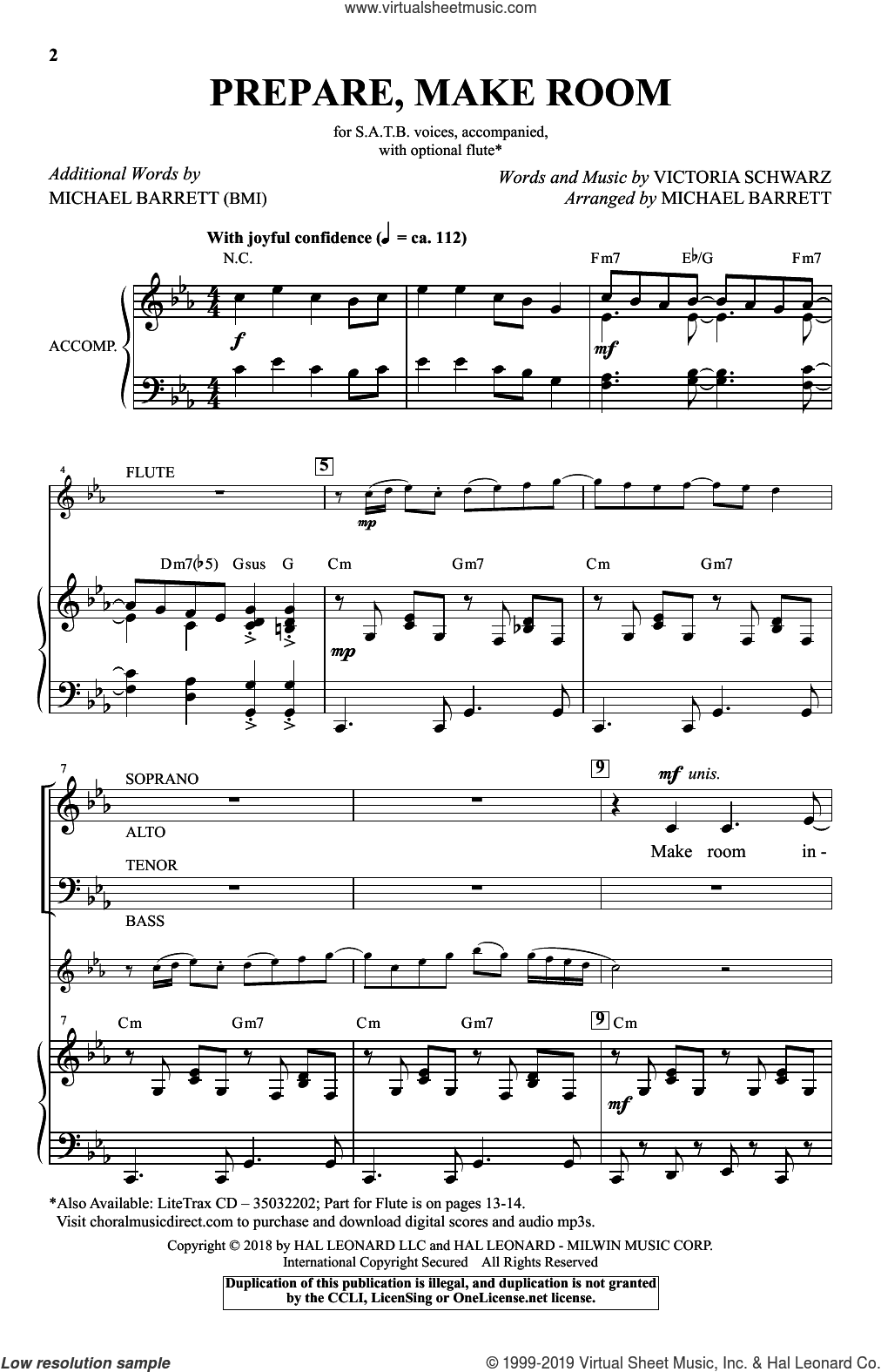 Prepare, Make Room (arr. Michael Barrett)