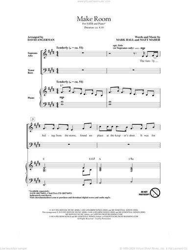 Make Room (arr. David Angerman)