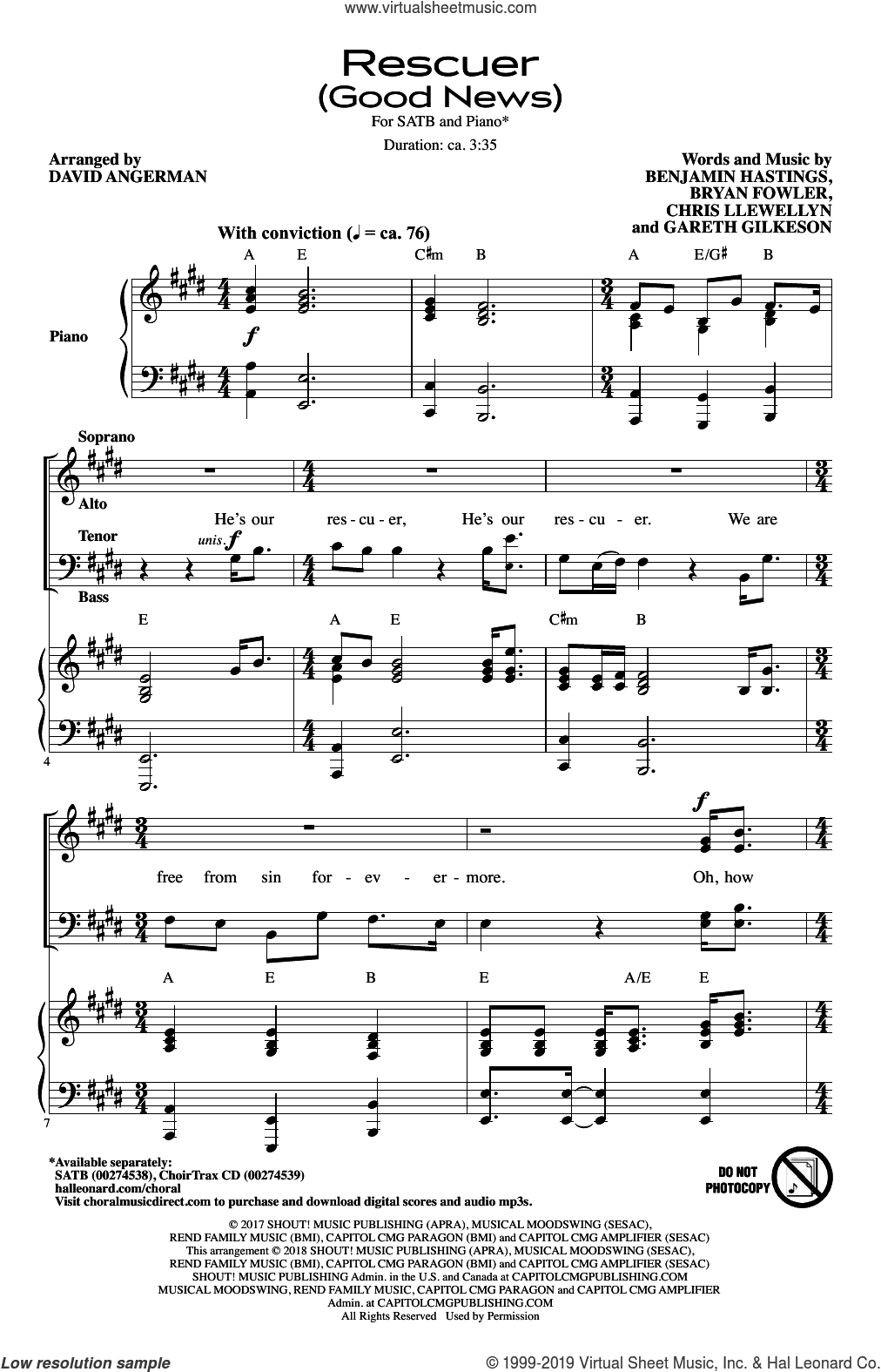 Rescuer (Good News) (arr. David Angerman)