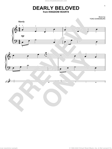 Dearly Beloved (from Kingdom Hearts)