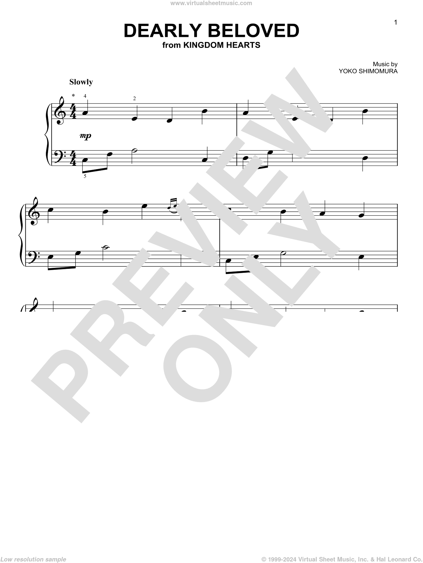 Dearly Beloved (from Kingdom Hearts)