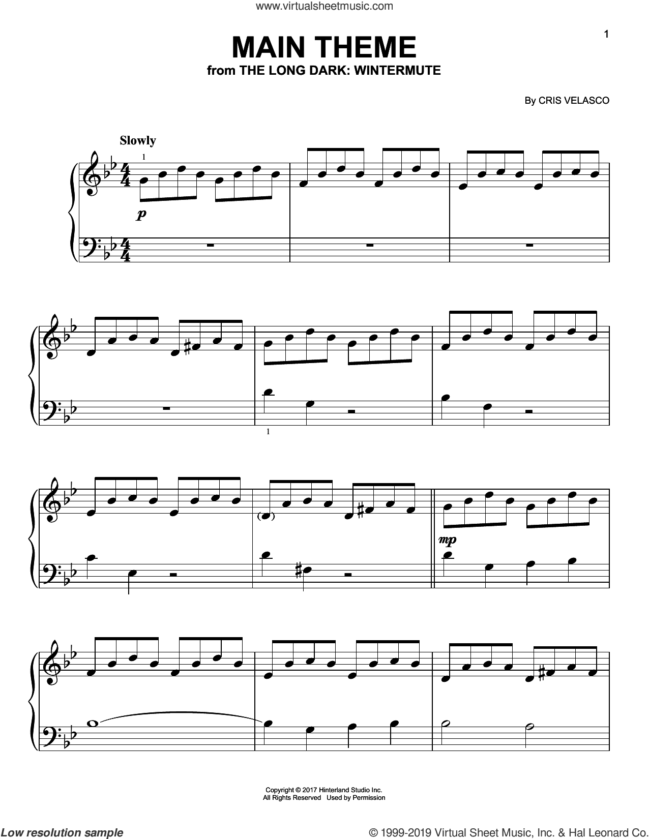 Main Theme (from The Long Dark: Wintermute)
