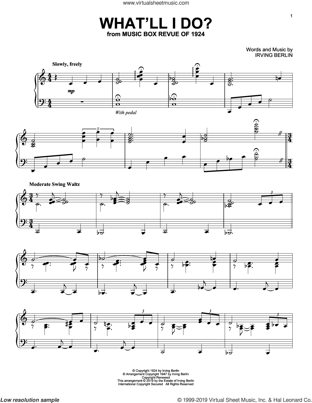 What'll I Do? (arr. Phillip Keveren)