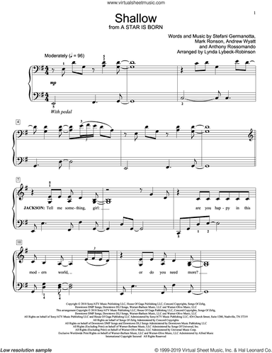 Shallow (from A Star Is Born) (arr. Lynda Lybeck-Robinson)