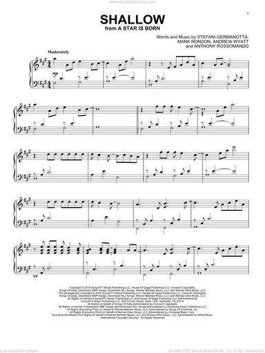 Shallow (from A Star Is Born), (intermediate)