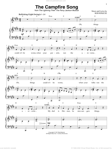The Campfire Song (from The Lightning Thief: The Percy Jackson Musical)